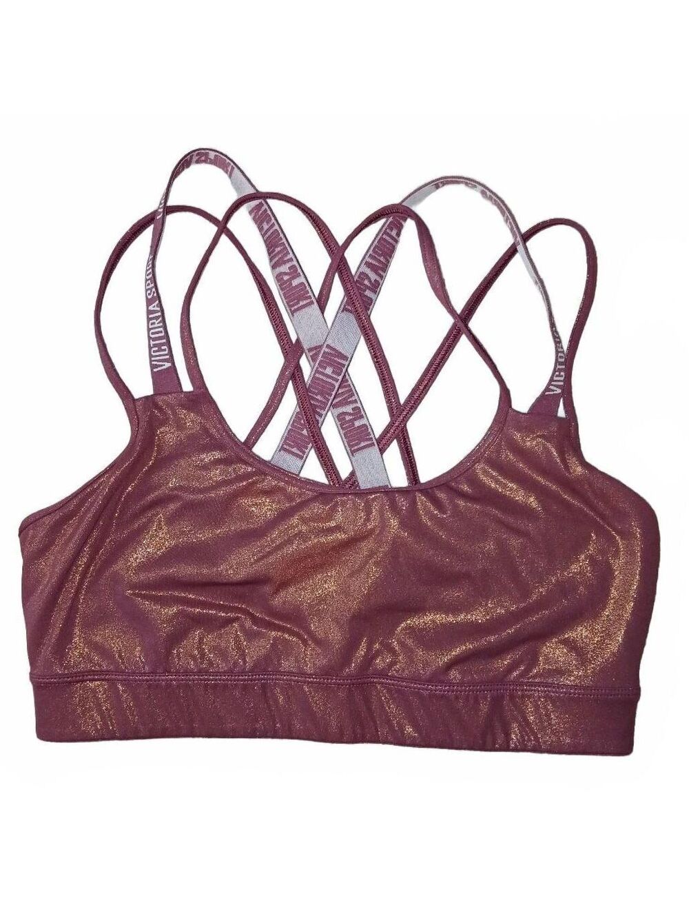 Victoria's Secret Victoria Sport Metallic Shimmer Strappy Sports Bra Medium F/30